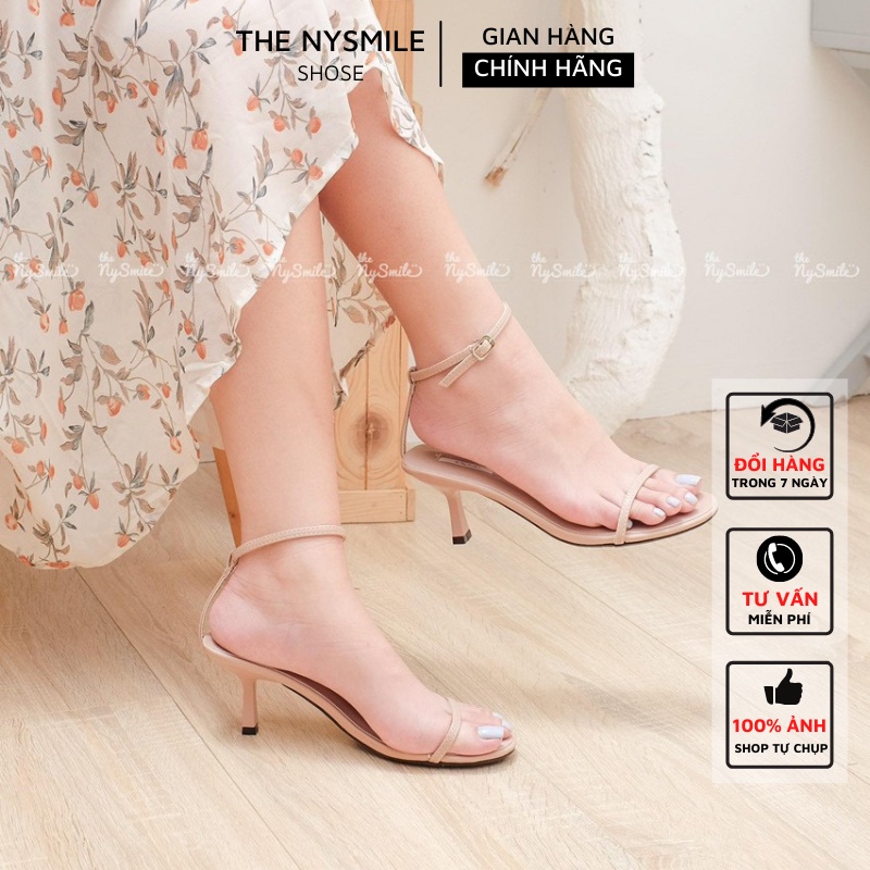 Giày cao gót quai ngang 5cm  FLASH SALE  - THE NYSMILE - Gót nhọn quai mảnh - VERA