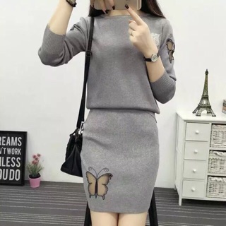 Sét váy len hình bướm siêu đẹp