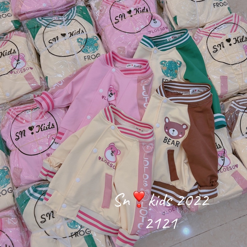 SIZE ĐẠI 8-28KG: Áo da cá icon bomber siêu dễ thương cho bé trai, bé gái - ADCI