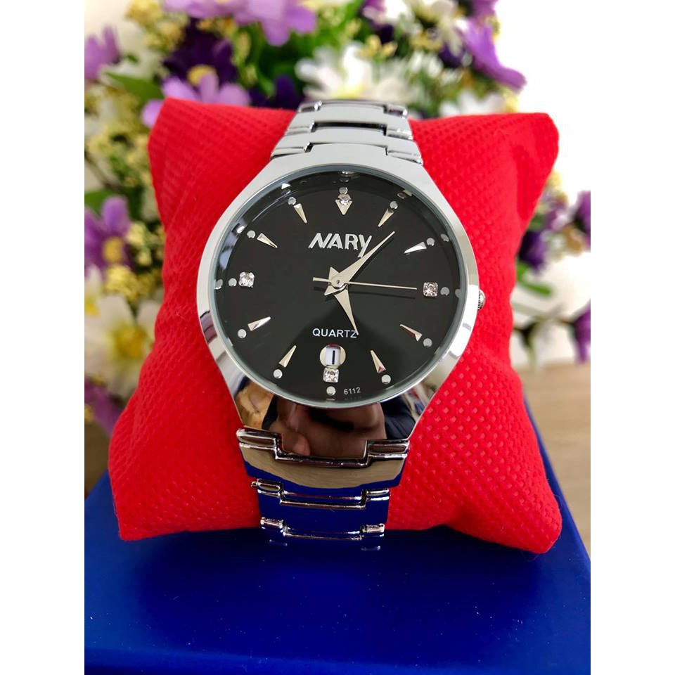 ĐỒNG HỒ NAM NỮ NARY DÂY KIM LOẠI VỚI KHUNG MẠ CROM LONG LANH