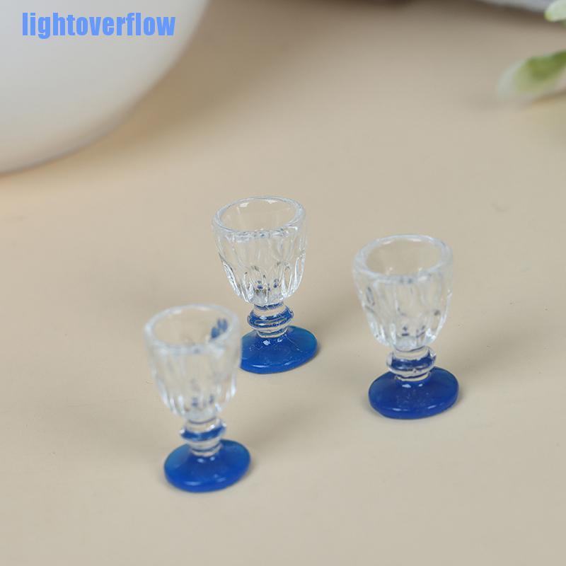 Set 4 Ly Uống Rượu Mini Trong Suốt Trang Trí Nhà Búp Bê