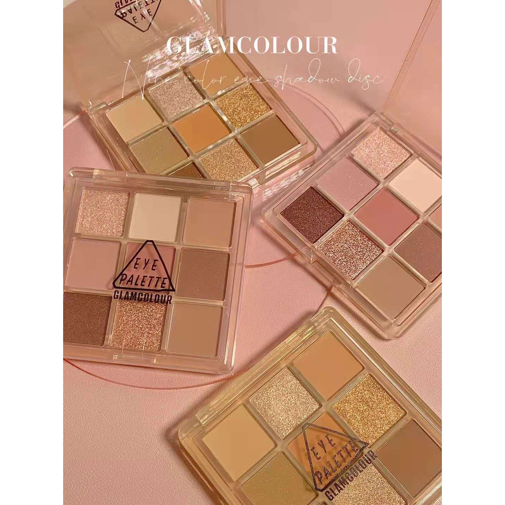 Bảng phấn mắt Glamcolour 25 màu sắc tông lì và ánh nhũ lấp lánh