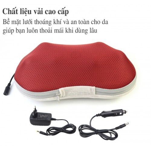 Gối massage hồng ngoại điều trị đau mỏi cổ 6 bi chính hãng PULI PL-817B - giá sốc