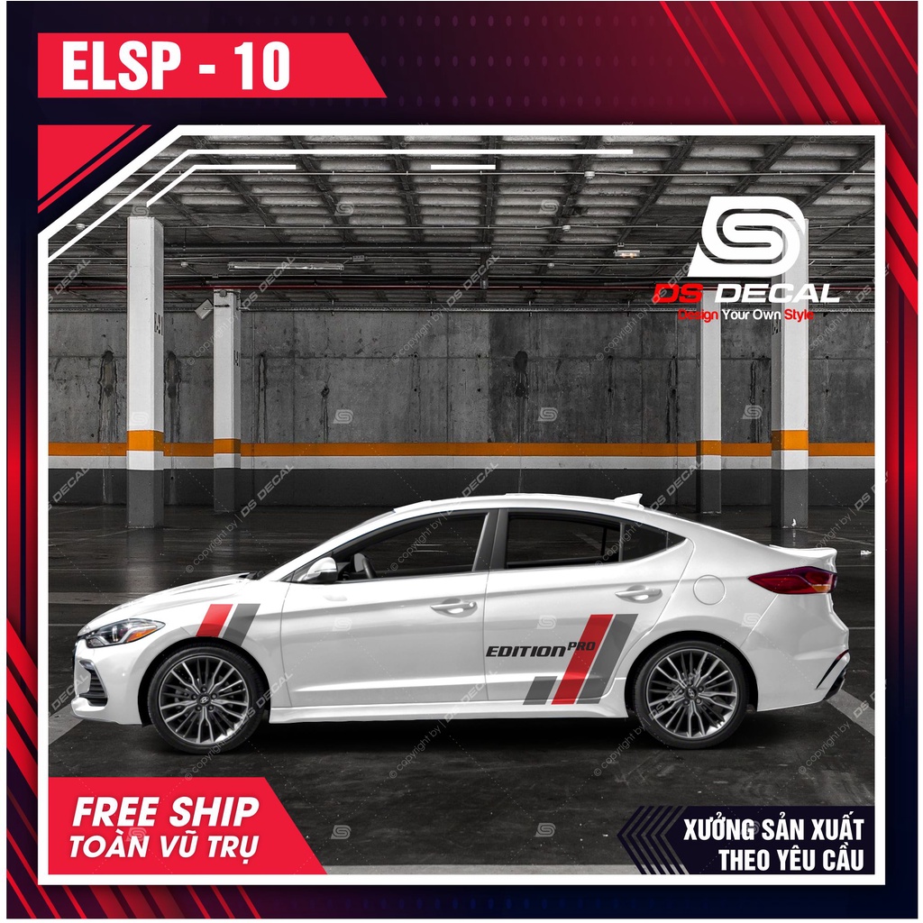 TOP 9 mẫu tem Hyunndai Elantra HOT nhất 2022, tem sườn dán xe ô tô, Decal dán sườn ô tô DS Decal