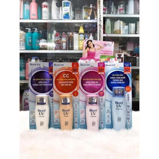 (Mẫu mới 2019) Sữa chống nắng Biore UV đủ loại SPF50 PA++++ 30ml chính hãng công ty
