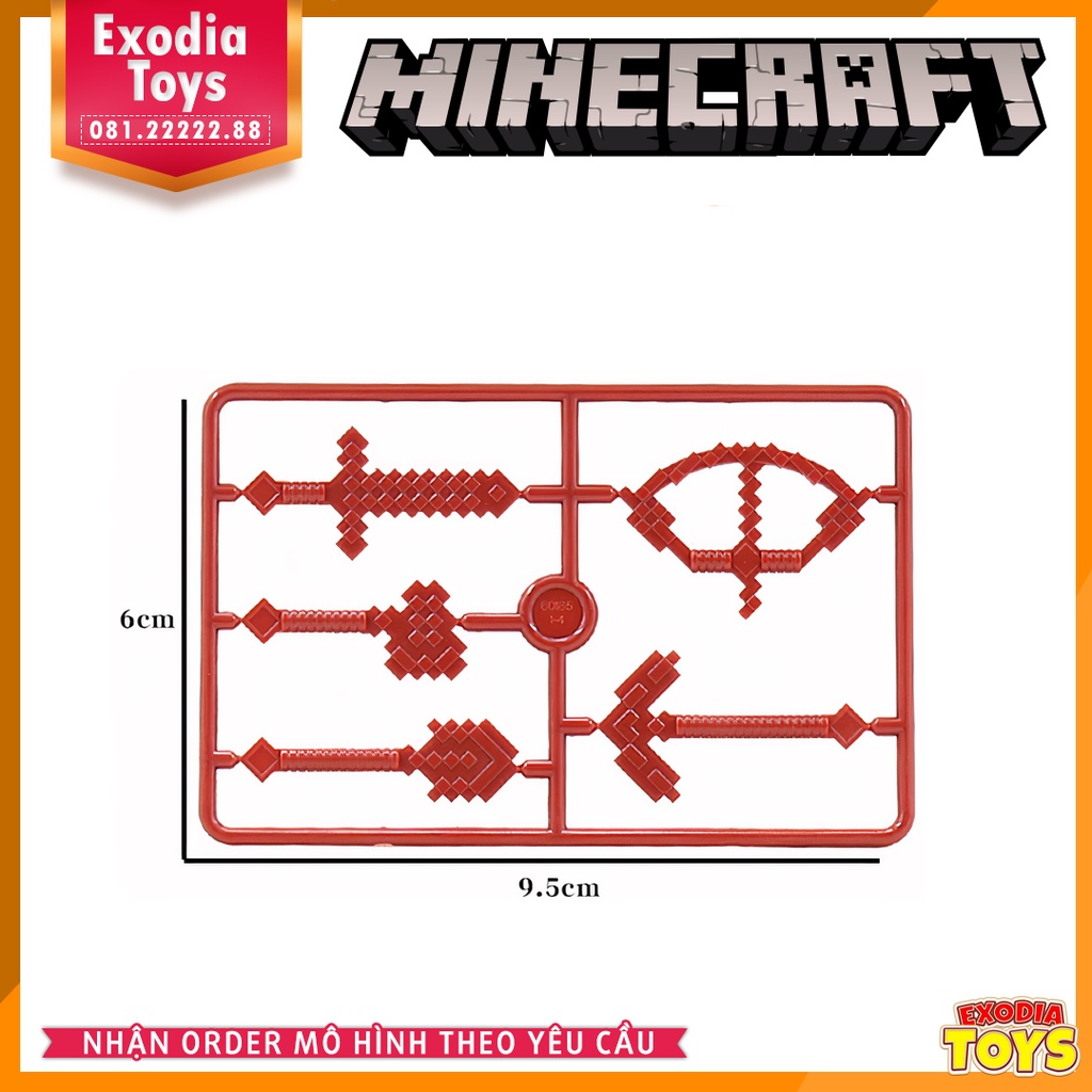 Xếp hình phụ kiện MOC vỉ vũ cho nhân vật trò chơi Minecraft - Đồ Chơi Lắp Ghép Sáng Tạo - CANTENG 60185
