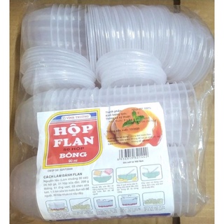 Set 10 Khuôn Bánh Flan/ Sữa Chua/ Rau Câu Hình BÔNG HOA 90ml - Kèm Nắp Đậy