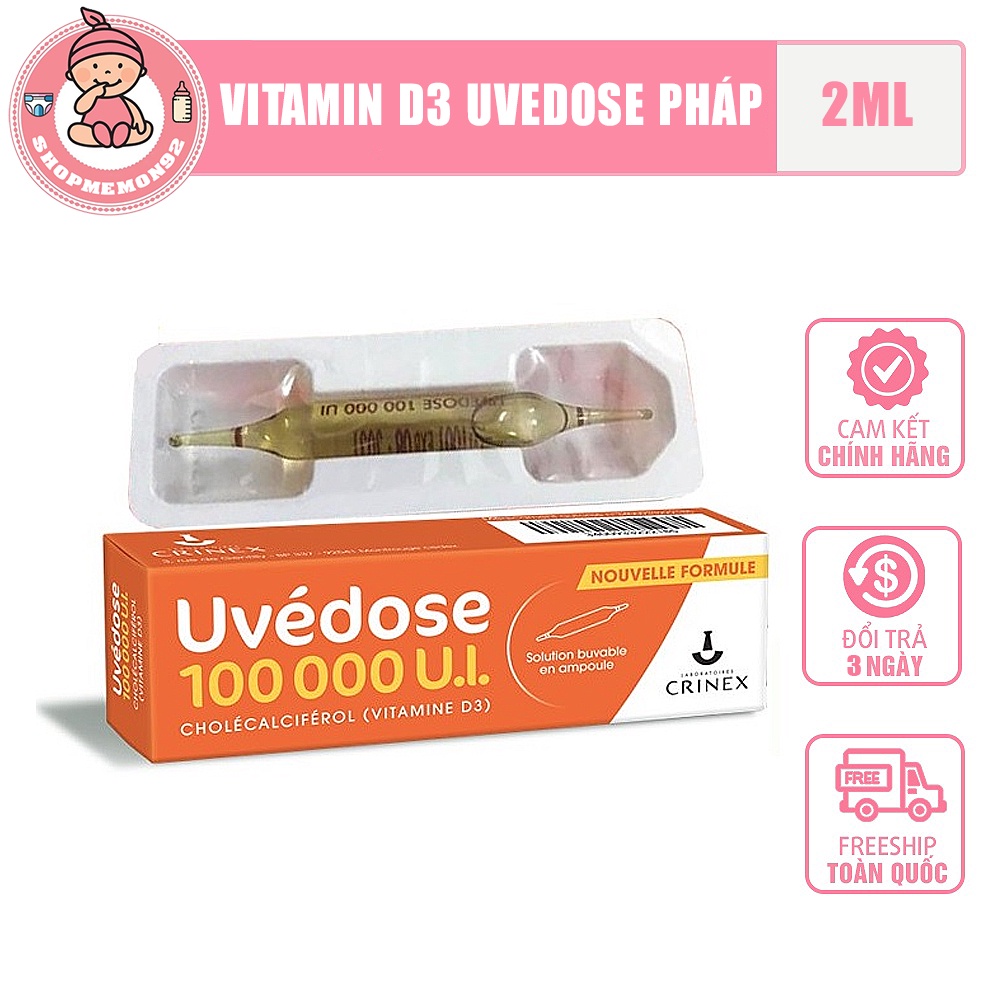 Vitamin D3 Uvedose Pháp 1 liều 3 tháng dành cho bé trên 1 tuổi