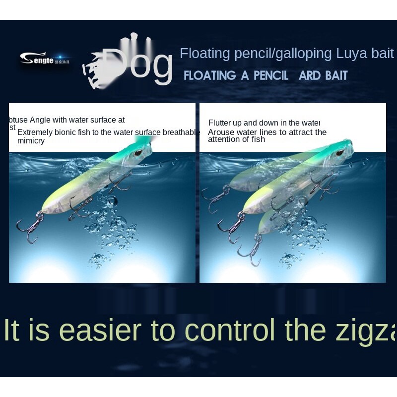 Mồi Câu Nổi Hình Bút Chìm Cứng Dùng Câu Cá Nước Mặn