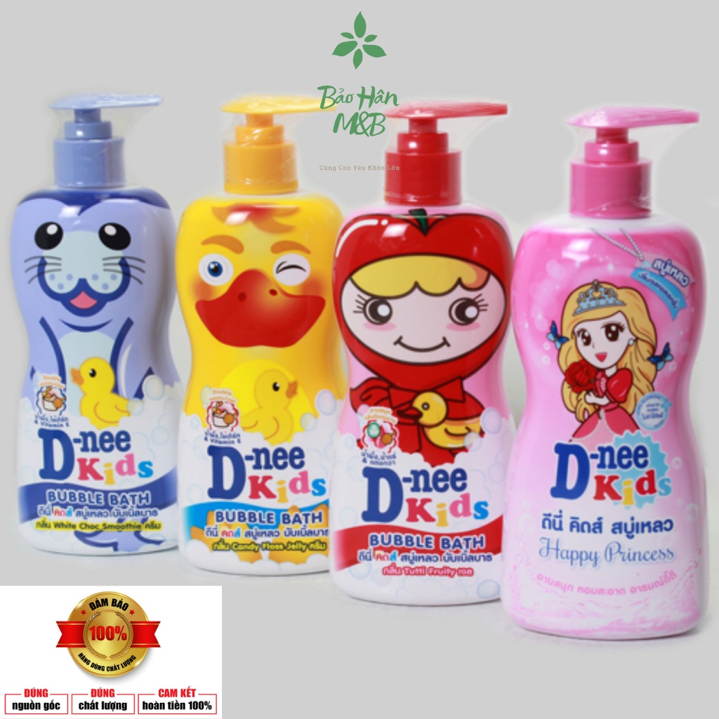 Sữa Tắm - Gội D-nee Kid Bubble Bath Thái - Chai 400ml