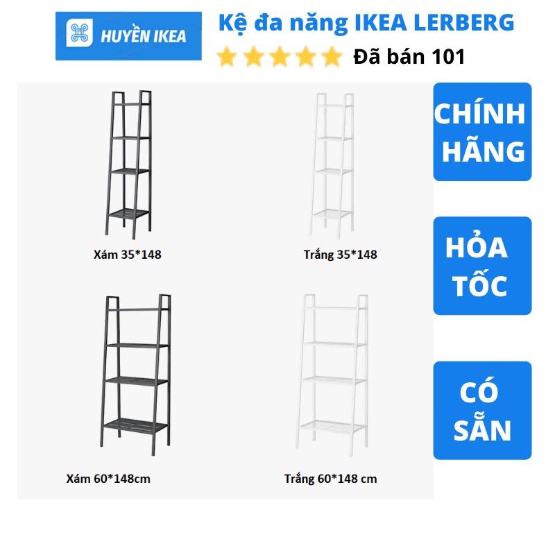 Kệ đa năng Ikea Lerberg dùng làm giá sách chứa đồ bếp