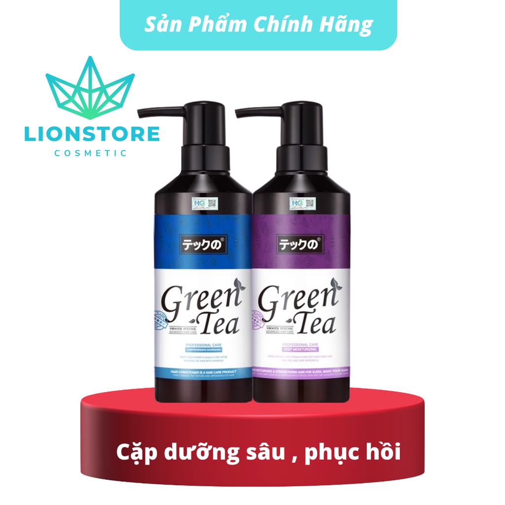 Cặp dầu gội trà xanh Meiki 780ml chống nhờn dưỡng sâu chống gàu chính hãng phục hồi hiệu quả