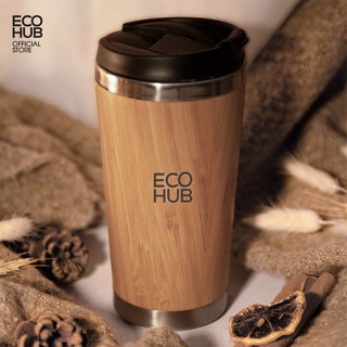 Bình giữ nhiệt ECOHUB nóng lạnh inox 304 vỏ tre cao cấp (Water Mains)