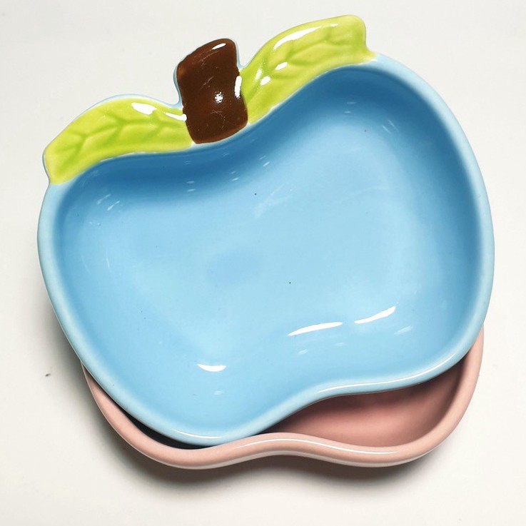 Bát Ăn Dặm Gốm Sứ Đẹp Dễ Thương Kiểu Nhật Hình Quả Táo, Chén Ăn Cơm Của Bé