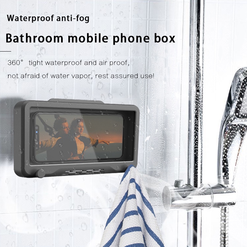 Giá Đỡ Điện Thoại Phòng Tắm 360° Hộp Đựng Đồ Dùng Nhà Bếp Chống Thấm Nước Tiện Dụng