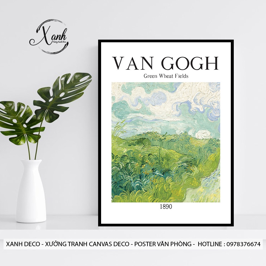 Tranh treo tương, tranh vải vangogh, tranh trang trí, decor phòng khách