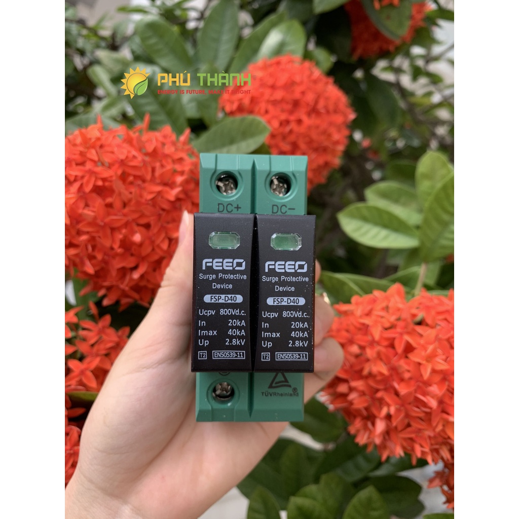 Thiết bị chống sét 2P 800V DC cho hệ thống điện năng lượng mặt trời
