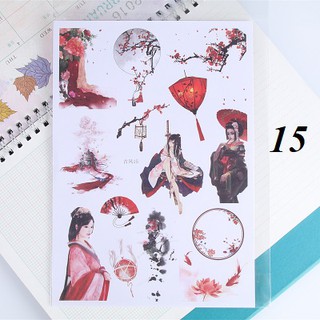 Sticker cổ trang cổ điển