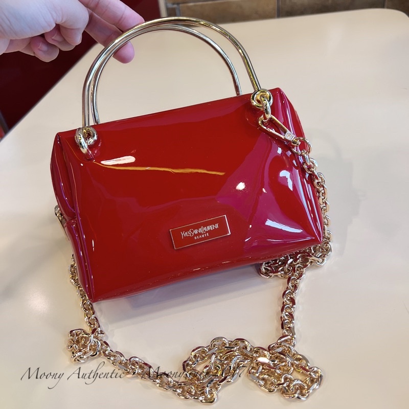 Bóp mỹ phẩm YSL gift đỏ Red pouch siêu xinh