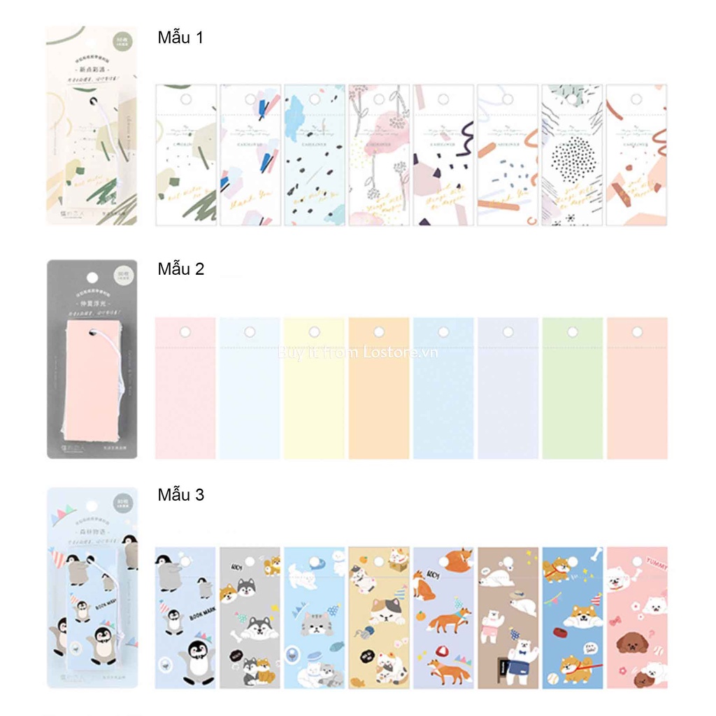 [LỖ STORE] Washi tape dạng giấy nhớ 80 tờ