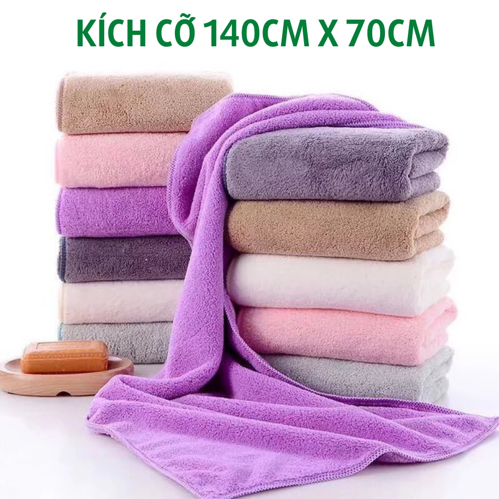 Khăn tắm lông cừu Hàn Quốc size lớn 70x140 khăn cao cấp mềm mịn đẹp