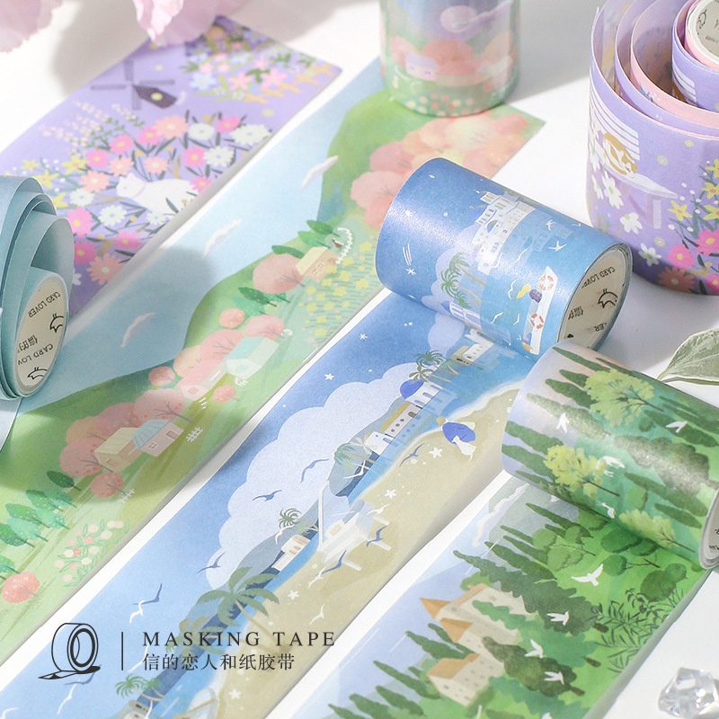 Maluhia] Băng dính giấy Washi Tape phong cảnh chủ đề Thanh Bình siêu xinh |  Shopee Việt Nam