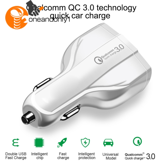 Tẩu Sạc Nhanh Qc3.0 3 Cổng Usb-C Cho Xe Hơi