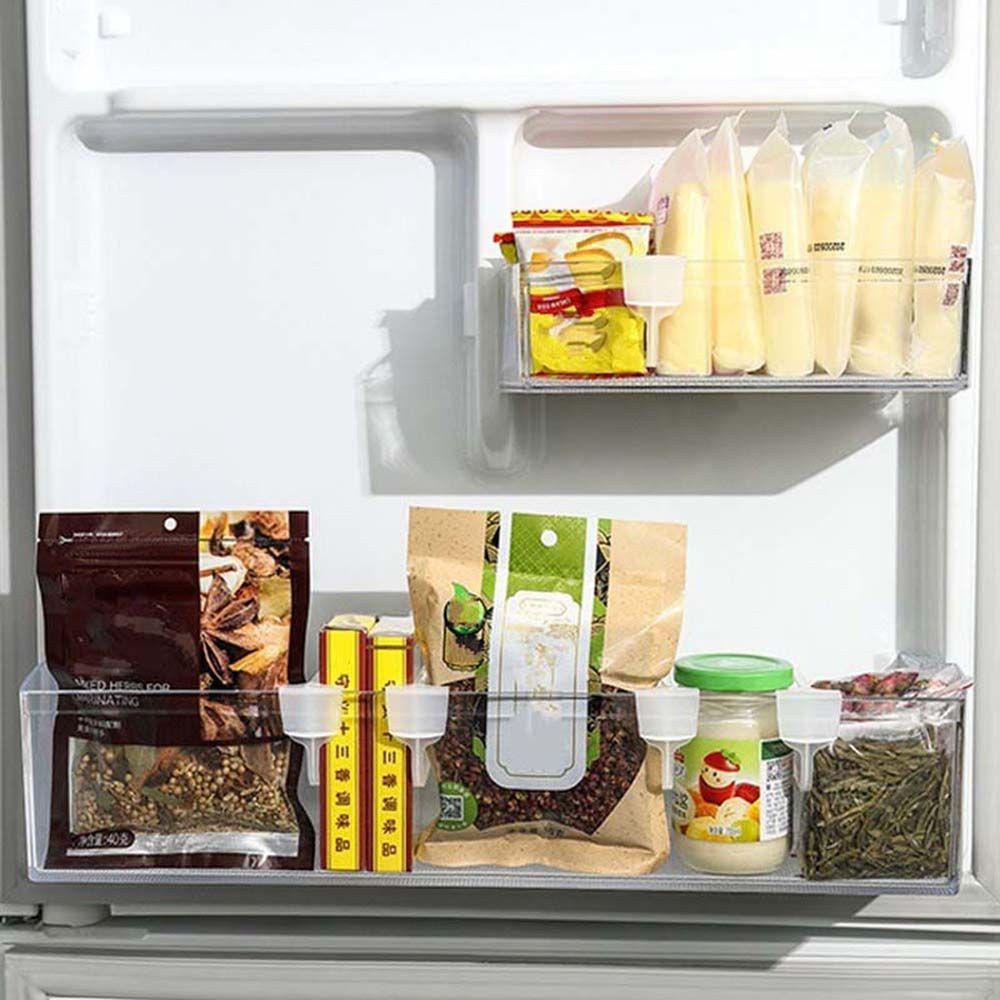 Set 4 Dụng Cụ Chia Ngăn Tủ Lạnh Trong Suốt Sáng Tạo