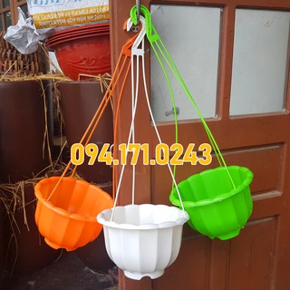 Chậu nhựa treo đường kính = 22cm x cao 16cm - Shop Chậu Cảnh