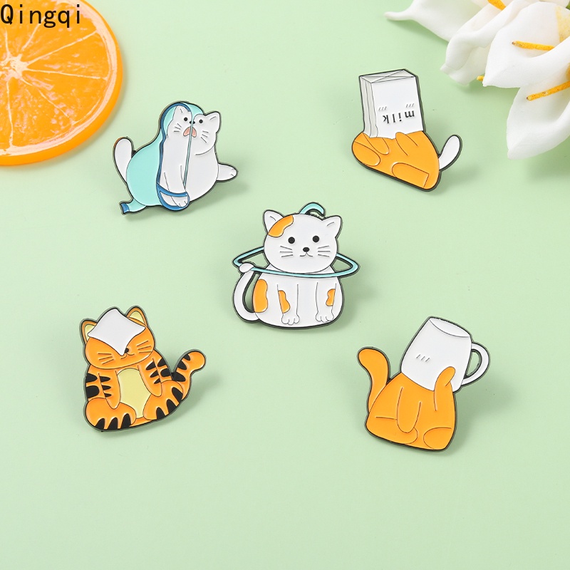 Ghim cài áo Miss Zoe hình mèo hoạt hình dễ thương vui nhộn thích hợp làm quà tặng cho bạn bè