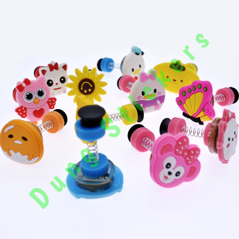 [LED lò xo] Sticker - Nút gắn dép - Jibbitz lò xo đèn LED tự nhấp nháy