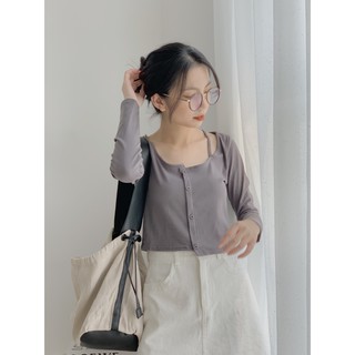Áo thun cúc ngực lệch thân AP401 1994closet