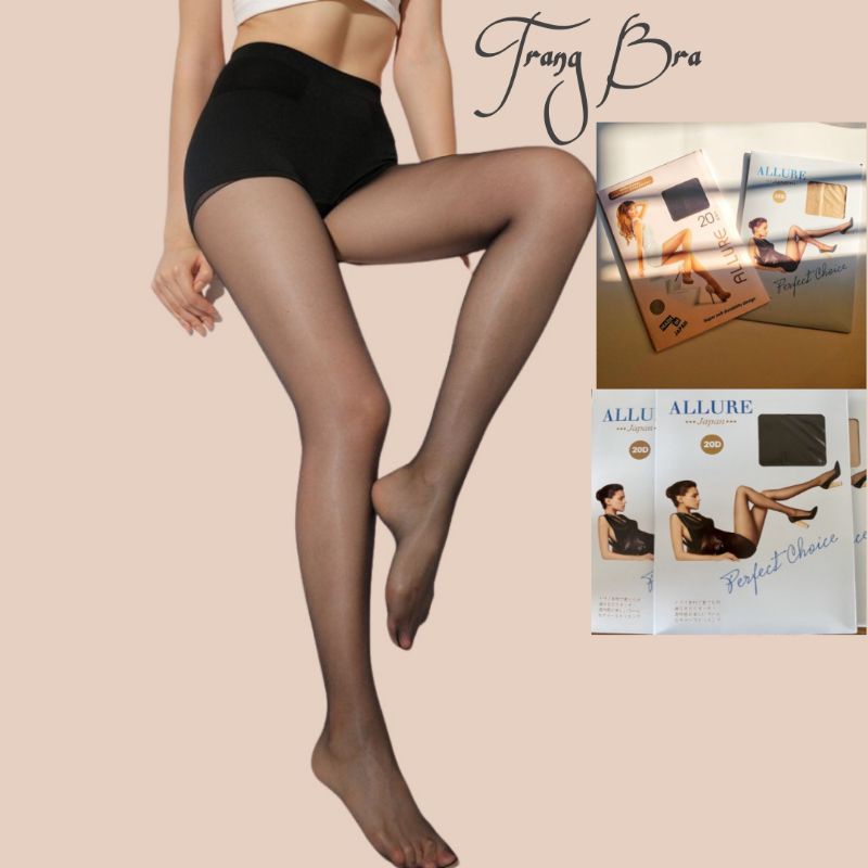 Quần tất Allure 20d Nhật Bản siêu dai, chống rách, chống xước, quần vớ tàng hình, thật chân