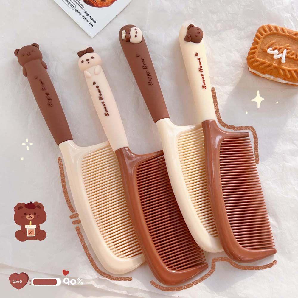 Lược Chải Tóc Tay Cầm Hình Gấu / Thỏ Hoạt Hình Đáng Yêu Cho Nữ