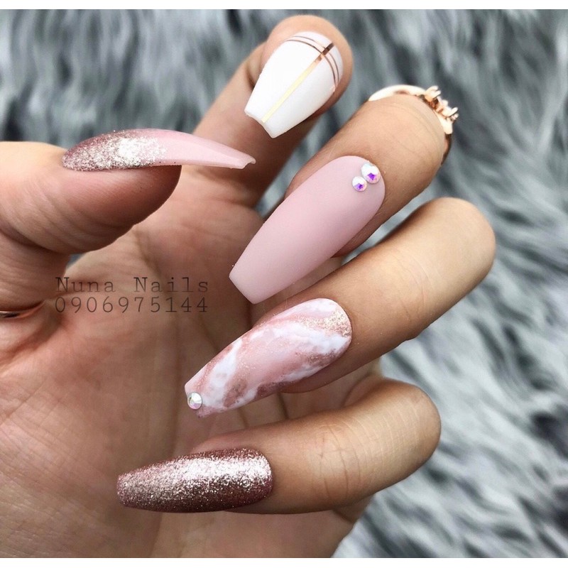 NAILBOX full option  Móng up Thiết marble đẹp inbox chọn size và  shape đầy đủ phụ kiện CÓ NOW SHIP
