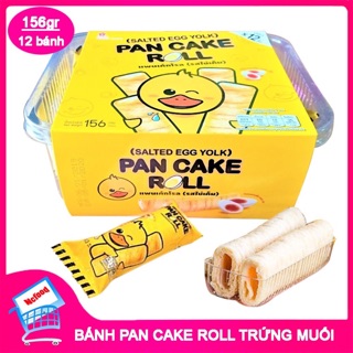 Bánh pan cake roll trứng muối thái lan 156gr