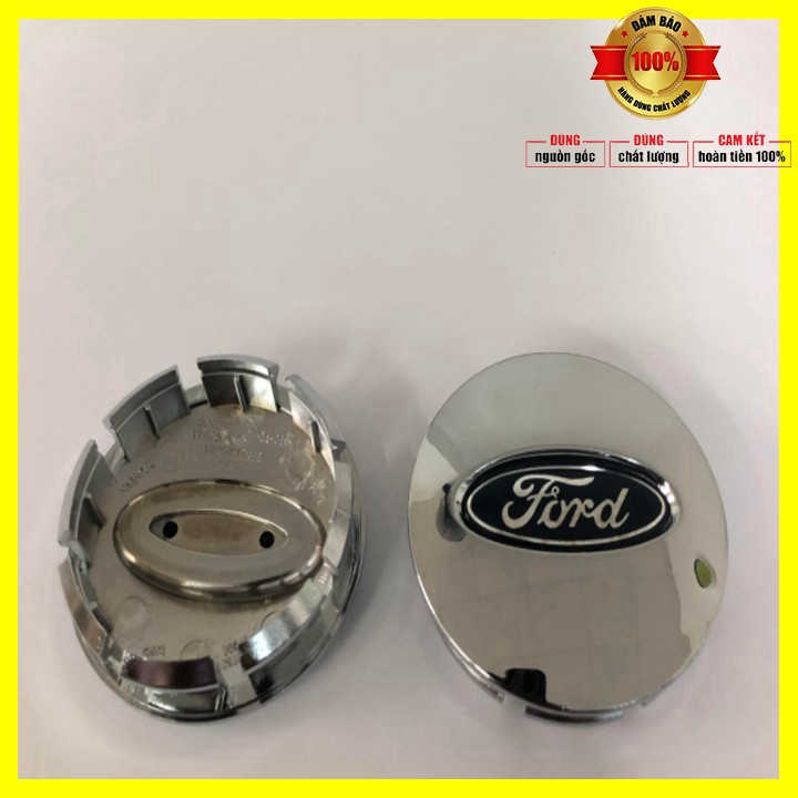 01 chiếc Logo chụp mâm bánh xe ô tô Ford đường kính 65mm FORD-65, Nhựa ABS