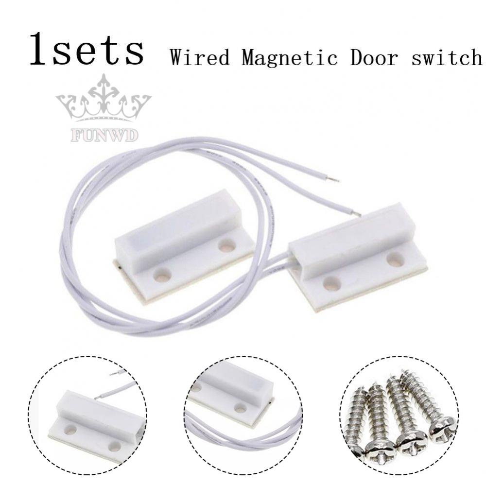 【FUNWD】1PCS Wired Magnetic Door Burglar Alarm Detection Sensor Reed Switch New