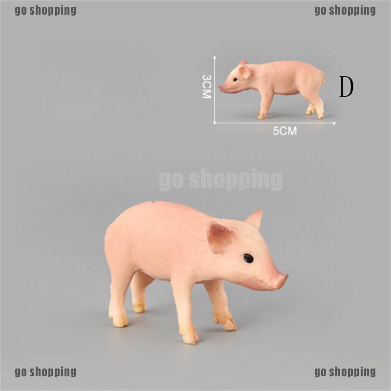 {go shopping}Simulation Animal Pig Model Toy Figurine Decor Plastic Animal Model Kids Gift