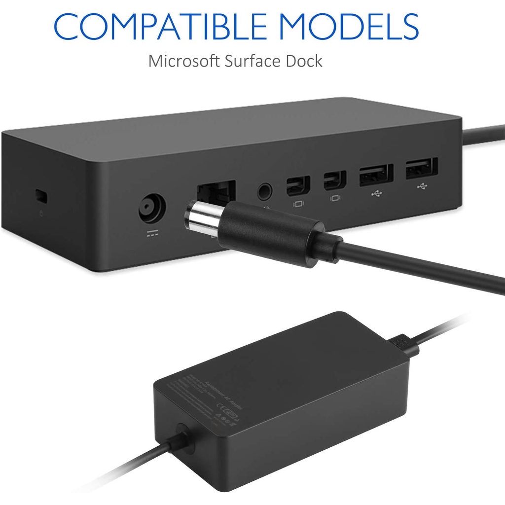 ZIN QUA SỬ DỤNG Bộ Sạc Pin 15V 6A 90W Ac Cho Microsoft Surface Pro 3 4 Surface Book 1661 1749 ADAPTER DOCKING STATION