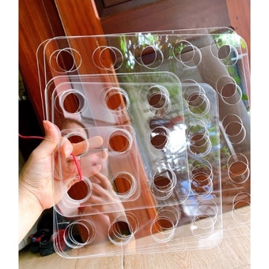 Khay bày tháp nước mica vuông: tháp 3 tầng, 5 tầng, 7 tầng 9 tầng