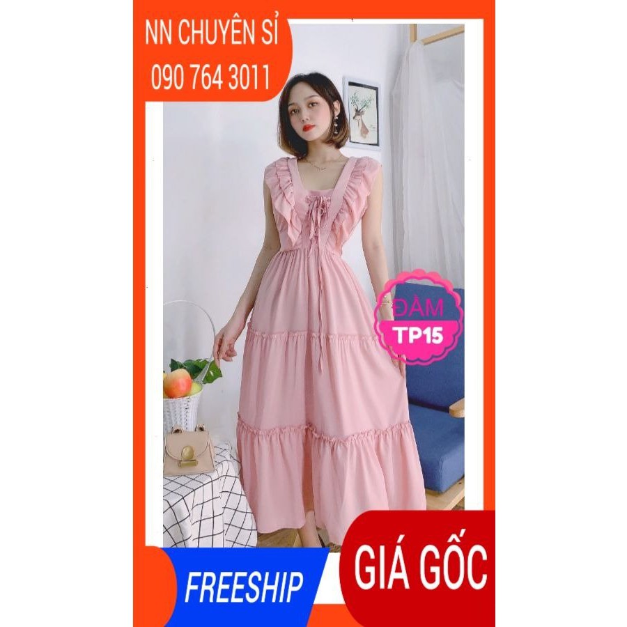 ẢNH THẬT ⚡  ĐẦM MAXI ĐAN NGỰC - TP15 - MAXI ĐI BIỂN - MAXI CỔ BÈO