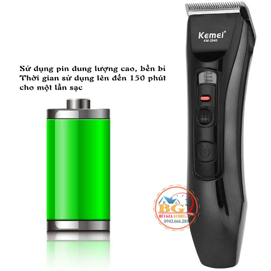 Tông đơ cắt tóc sạc pin Kemei KM-2840