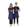 Tạp dề quán café cho nhân viên - Vải denim bền đẹp, phối da cao cấp nhiều túi tiện lợi, dây đeo dài tùy chỉnh kích thước