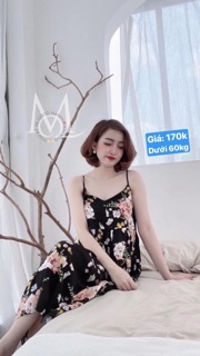Đầm hai dây tole thái maingo