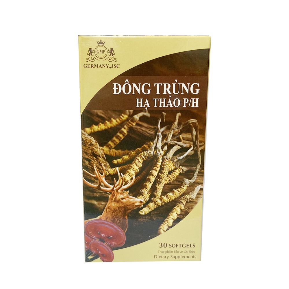 Cao đông trùng hạ thảo, cao linh chi tăng sức khỏe, tăng sức đề kháng - 30 viên [Đông trùng hạ thảo PH chai đỏ]
