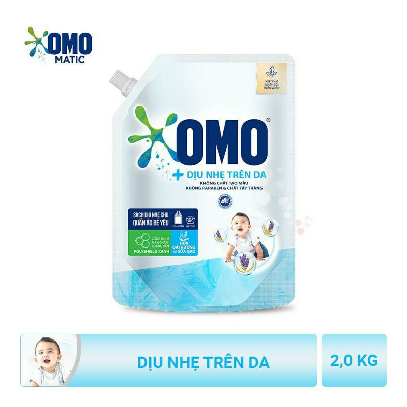 Nước Giặt OMO MATIC Dịu Nhẹ Cho Da Nhạy Cảm 2kg