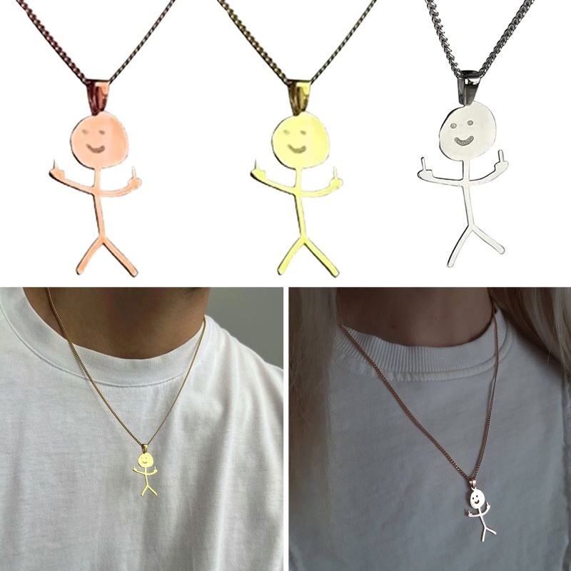 Vòng Cổ Choker Bằng Thép Không Gỉ Mặt Nhân Vật Trong Biệt Thự Graffiti Vui Nhộn