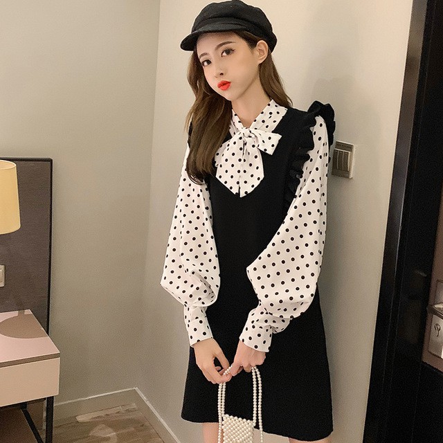 Váy len bầu công sở thu đông BKA (freesize)