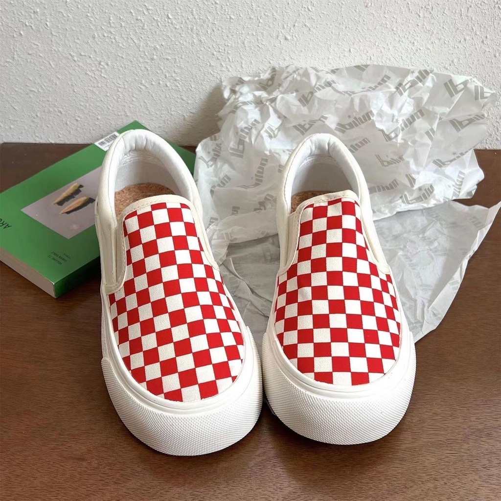 Giày Lười Vải Canvas Mũi Tròn Đế Dày Phong Cách Retro Hồng Kông Dễ Thương Thời Trang Mùa Hè 2022 Cho Nữ